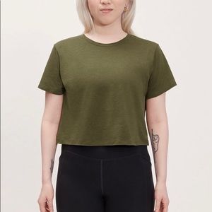 Girlfriend collective S fern Gia crop tee
